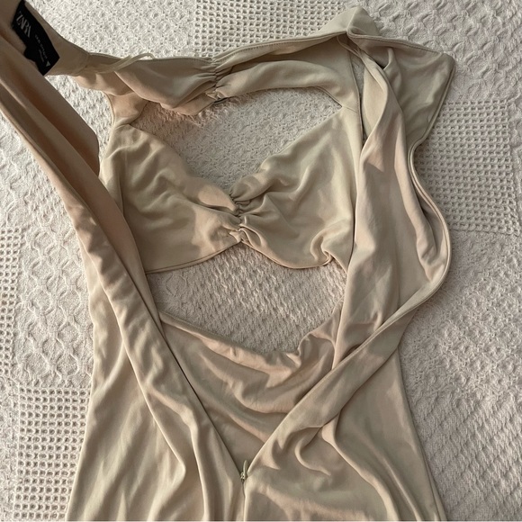 Zara Conch Shell Cut Out Dress - Sand - Picture 7 of 10
